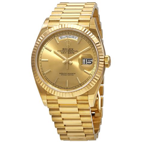 mens rolex day date gold|rolex gold day date 36mm.